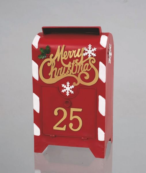 Cassetta postale lettere Natale con lampione 115x20x45 cm